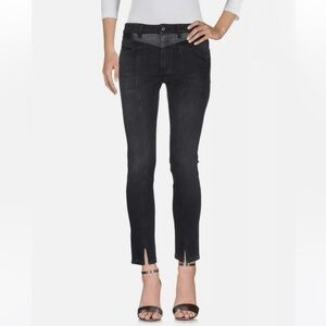 Givenchy Charcoal Black Jeans with Leather Waist